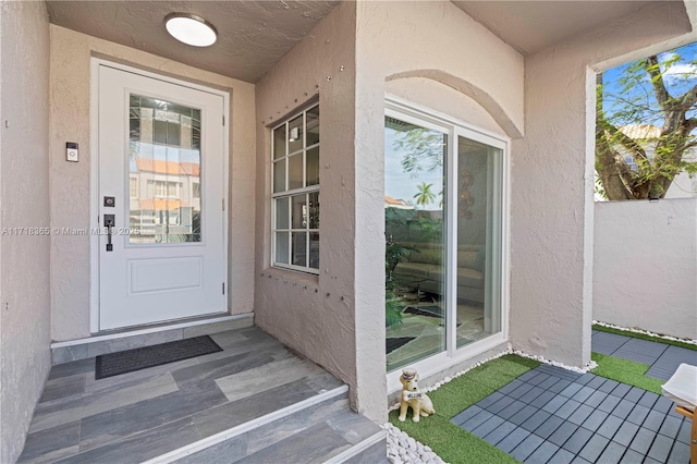 view of doorway to property