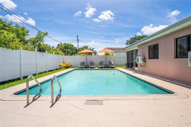 view of pool featuring a patio area