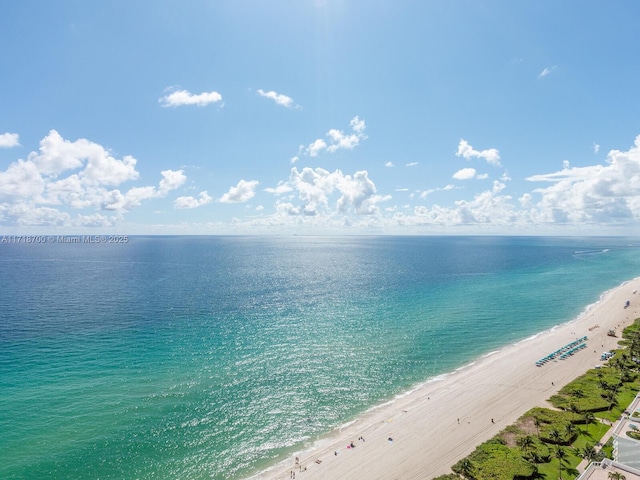 property view of water with a view of the beach