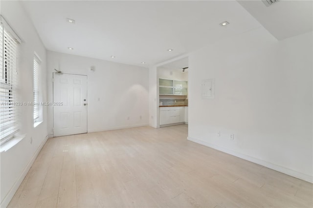 empty room featuring light wood-type flooring