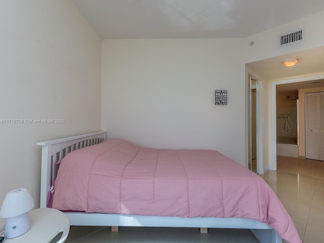 view of tiled bedroom