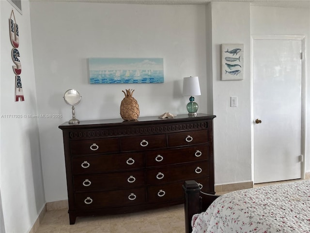 view of tiled bedroom