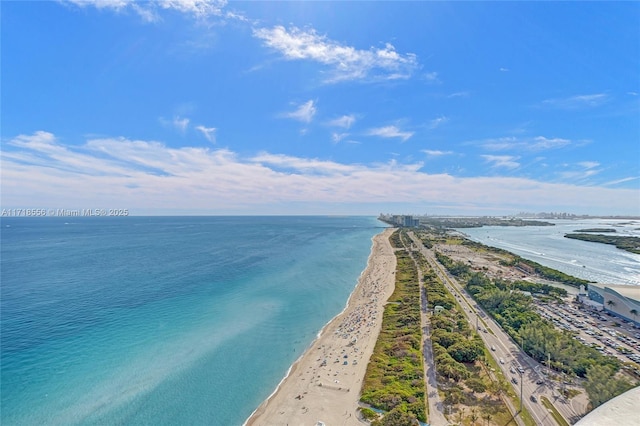 property view of water with a view of the beach