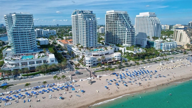 city view with a water view and a beach view