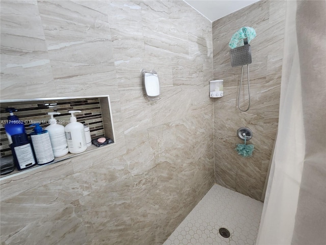 bathroom with walk in shower