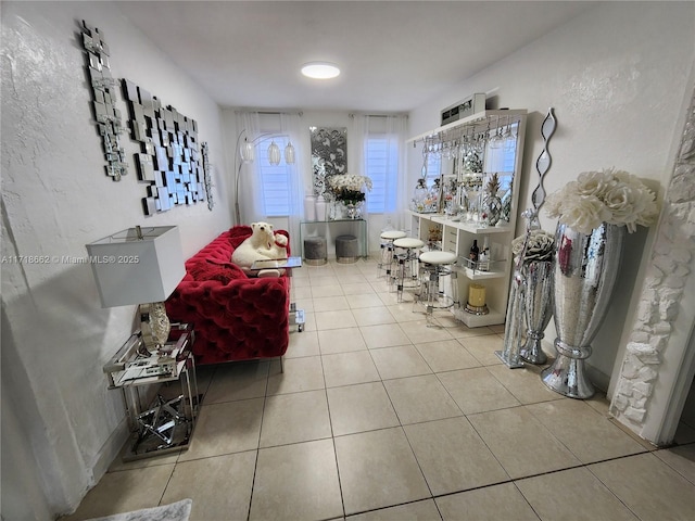 interior space featuring tile patterned flooring