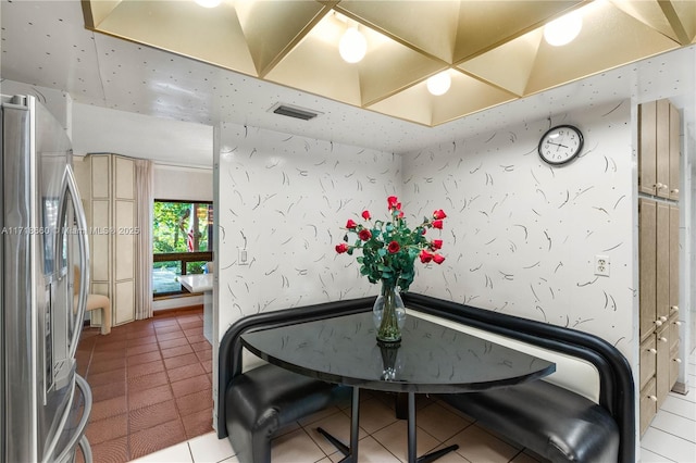 view of tiled dining space