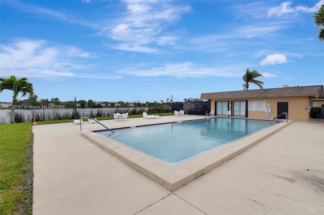 view of pool with a patio area