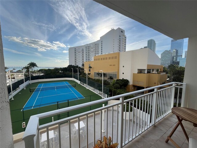 view of tennis court