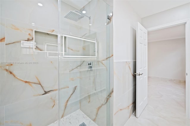 bathroom with walk in shower