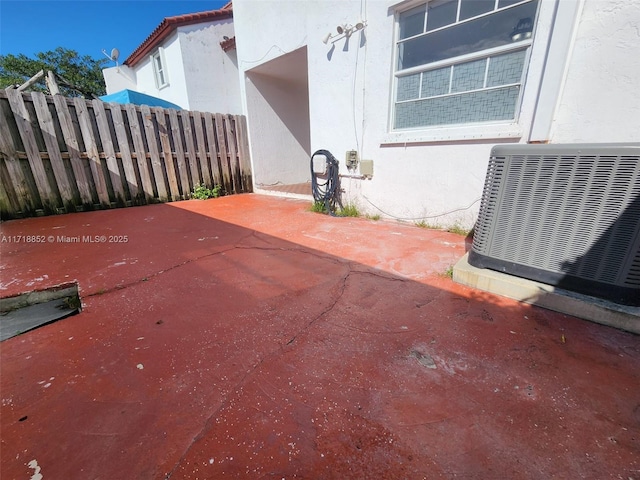 view of patio with central air condition unit