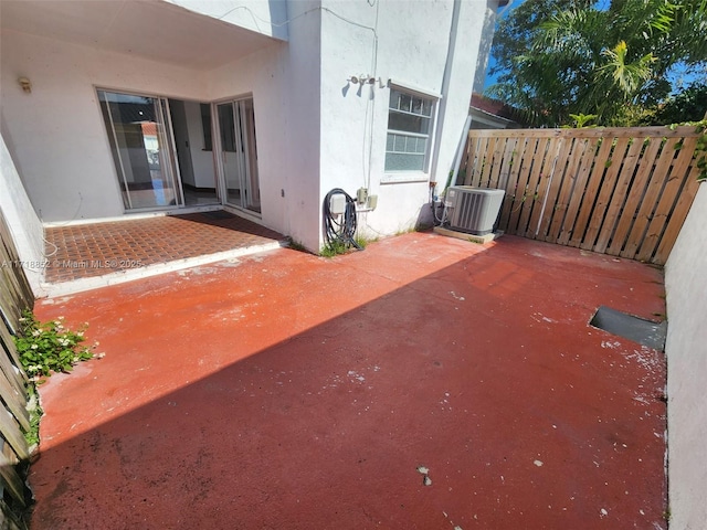 view of patio / terrace featuring central AC