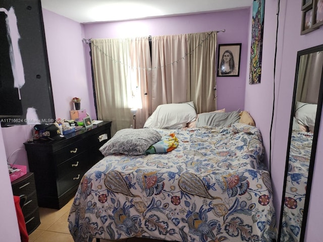 view of tiled bedroom