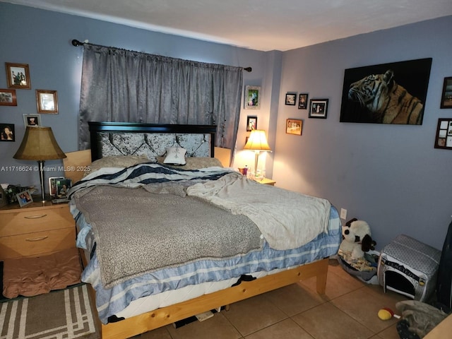 view of tiled bedroom