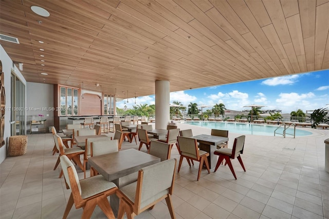 view of patio / terrace with a community pool