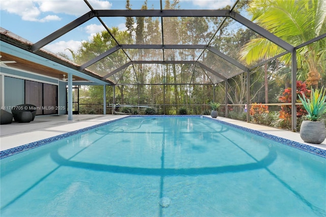 outdoor pool with a patio