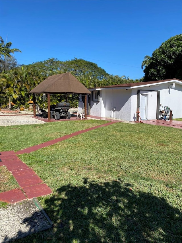 exterior space with a gazebo