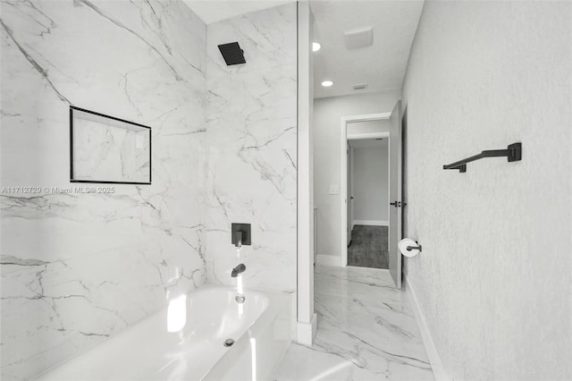 bathroom featuring bathtub / shower combination