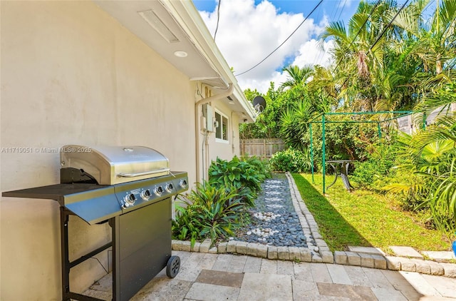 view of patio / terrace featuring area for grilling