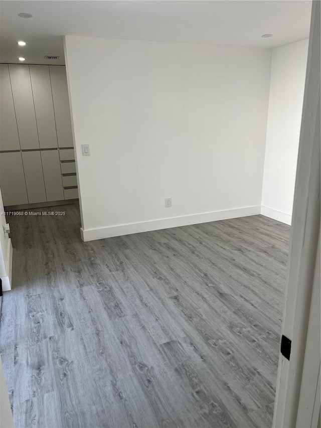 empty room featuring light wood-type flooring