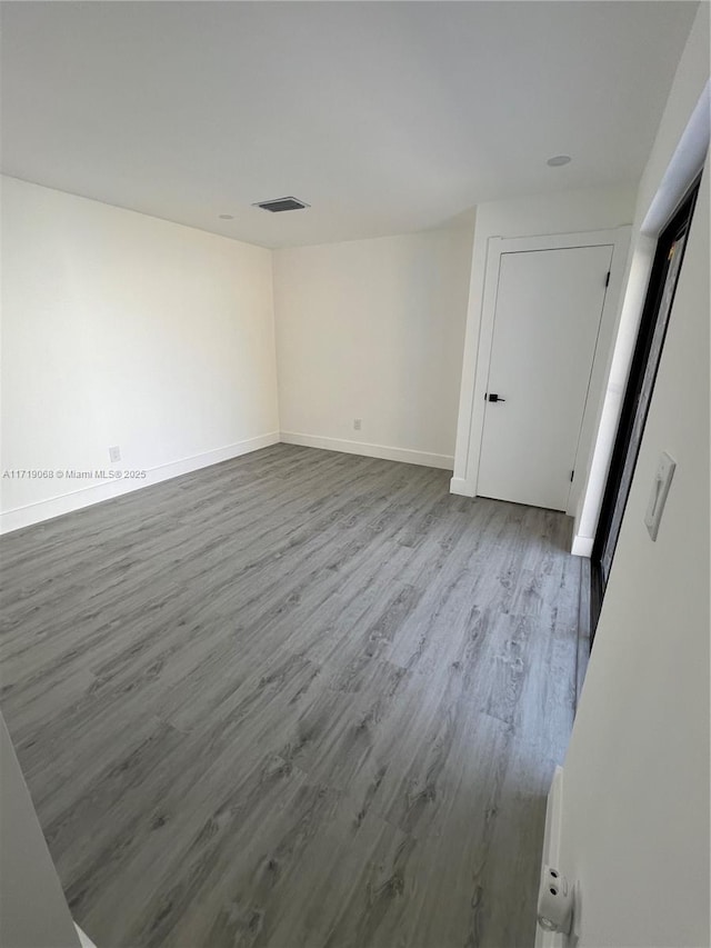 empty room featuring light wood-type flooring