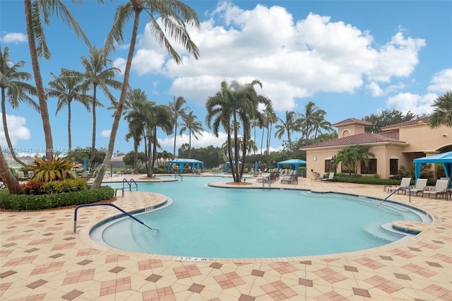 view of pool with a patio