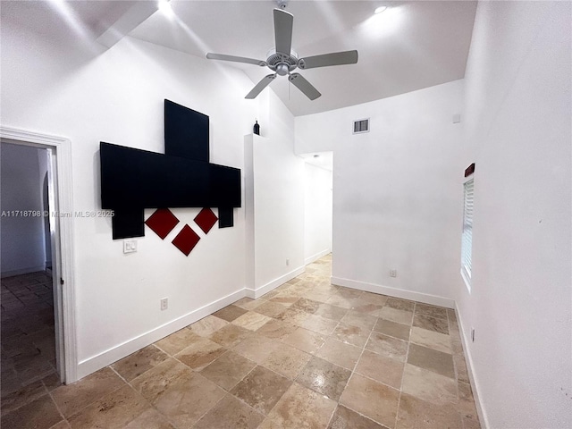 empty room with ceiling fan