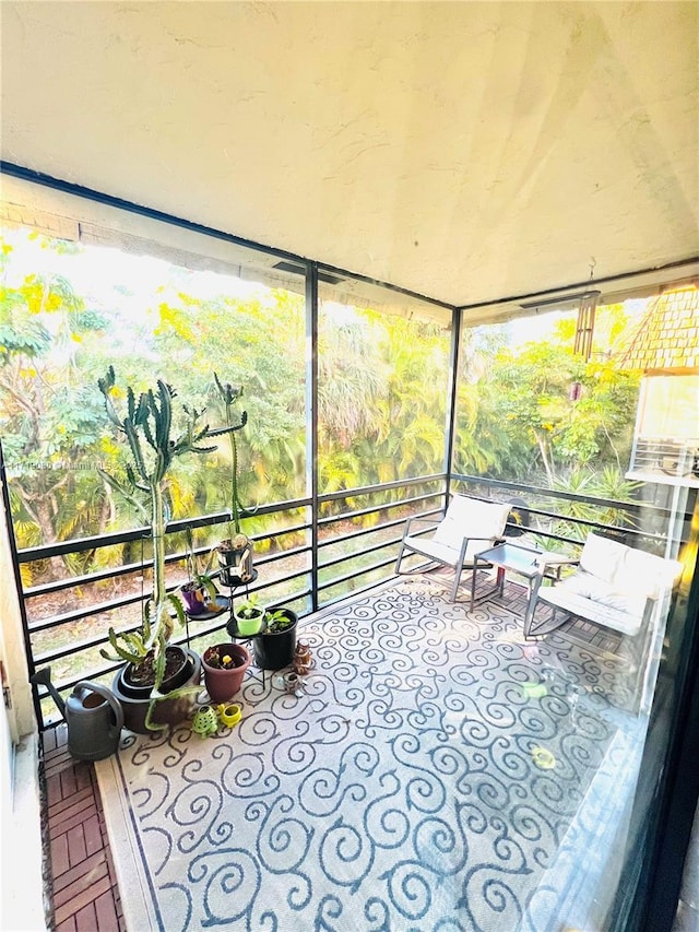 view of sunroom