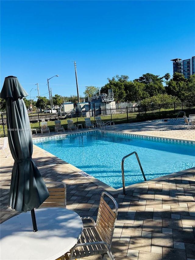 view of pool with a patio