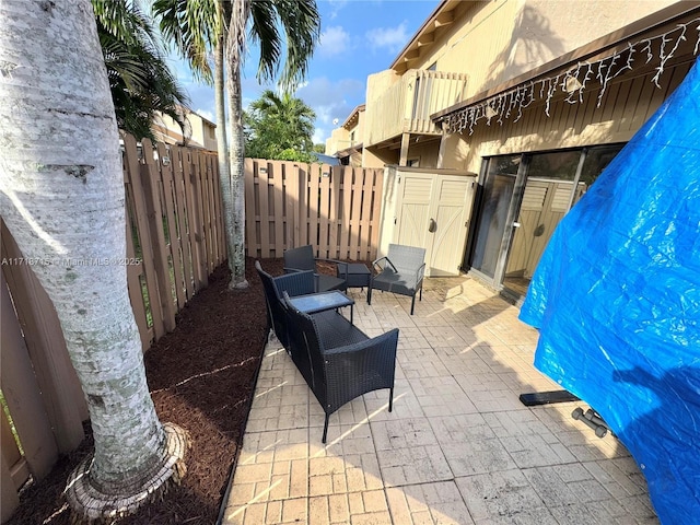 view of patio / terrace with a fenced backyard