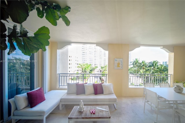 balcony featuring outdoor lounge area