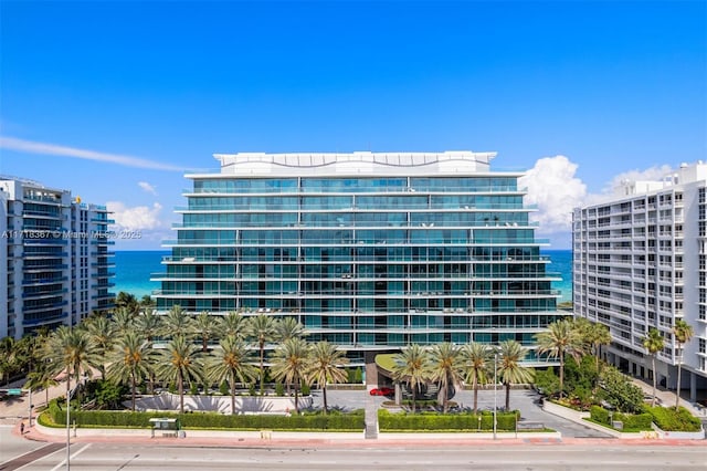 view of property with a water view