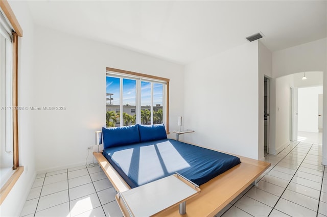 view of tiled bedroom