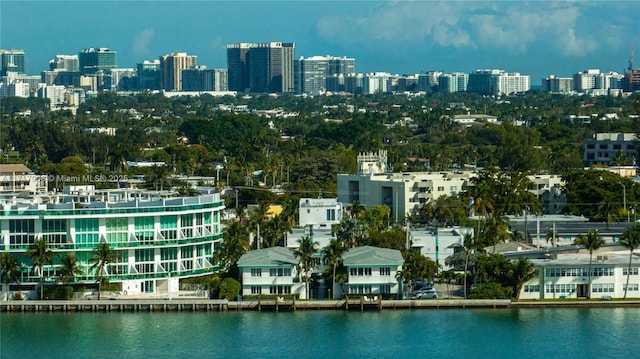 city view with a water view