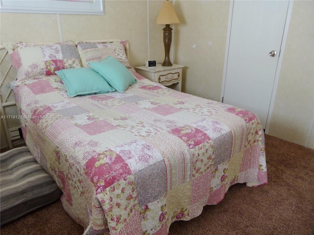 view of carpeted bedroom