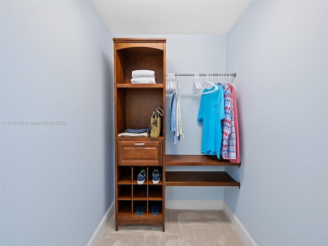 mudroom with light colored carpet