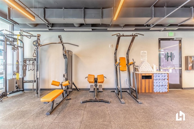 view of workout room