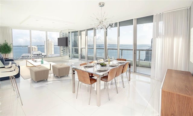 495 Brickell Ave Unit 2301, Miami, FL 33131 - sunroom / solarium with a chandelier