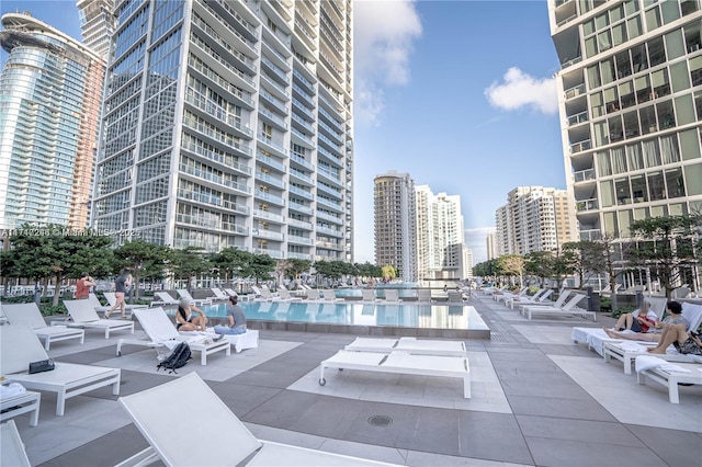 495 Brickell Ave Unit 2301, Miami, FL 33131 - community pool with a city view