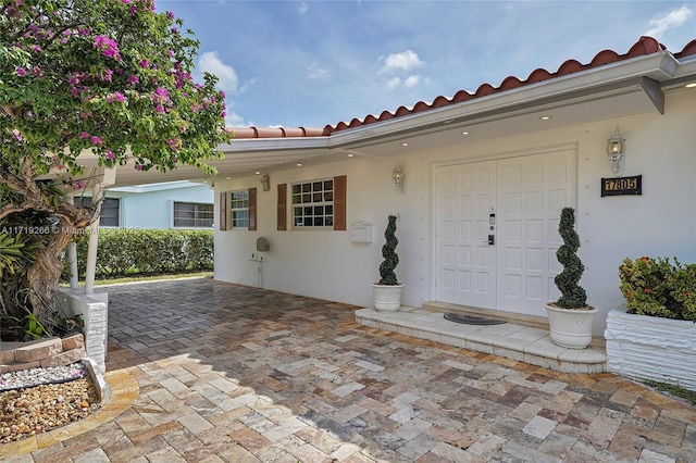 view of doorway to property