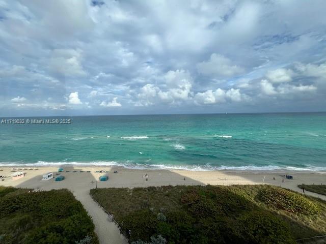 water view featuring a beach view