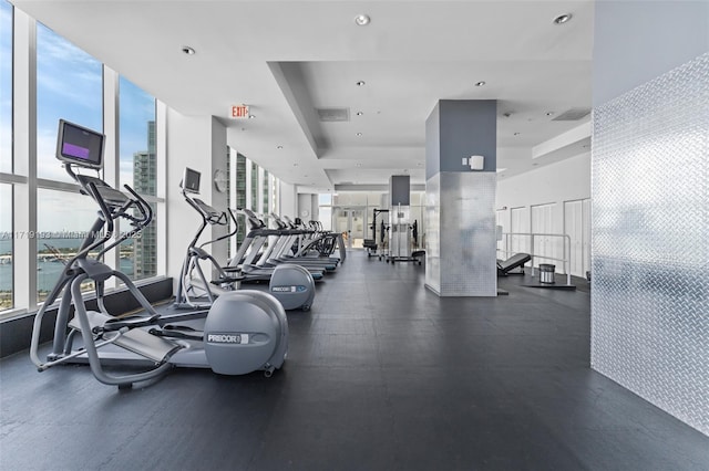 view of exercise room