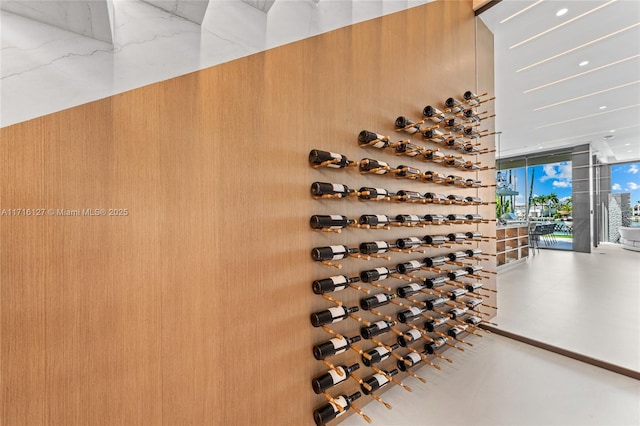 315 N Shore Dr, Miami Beach, FL 33141 - wine area with a wall of windows