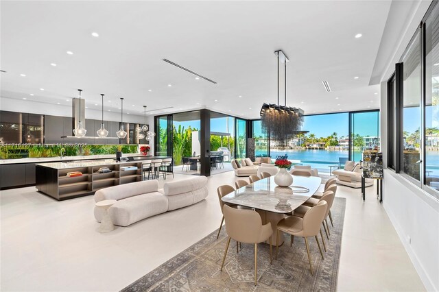 315 N Shore Dr, Miami Beach, FL 33141 - dining area featuring recessed lighting