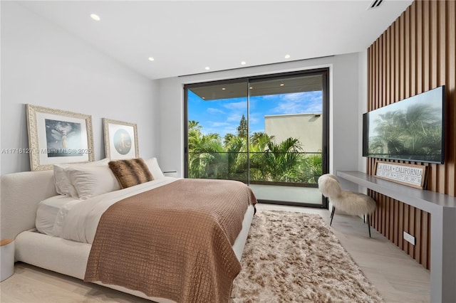 315 N Shore Dr, Miami Beach, FL 33141 - bedroom with access to outside and recessed lighting