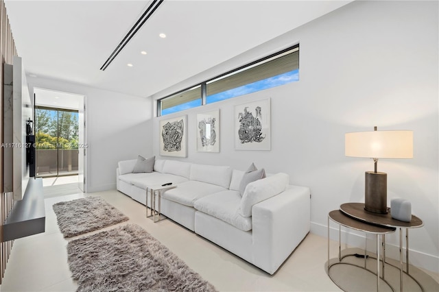 315 N Shore Dr, Miami Beach, FL 33141 - living area featuring recessed lighting and baseboards