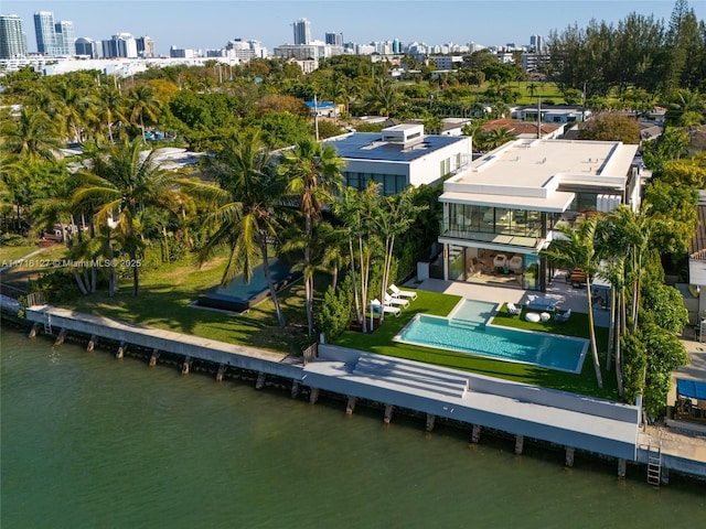 315 N Shore Dr, Miami Beach, FL 33141 - aerial view featuring a water view and a view of city