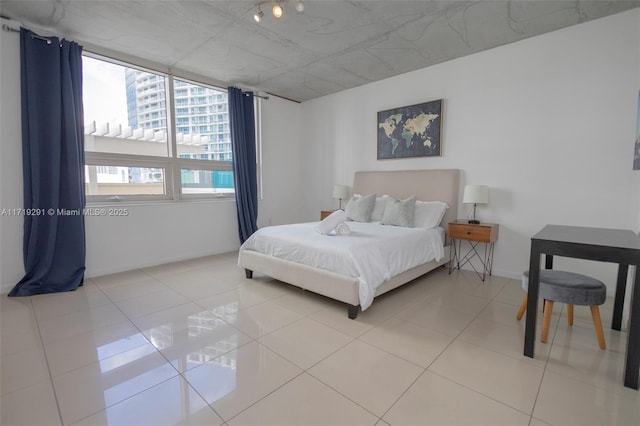 view of tiled bedroom