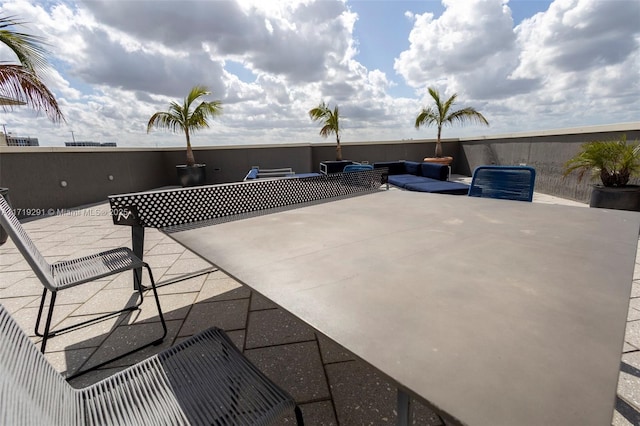 view of patio with an outdoor hangout area