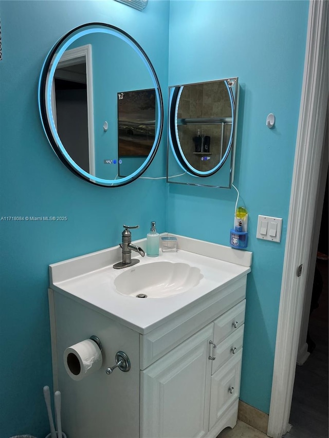 bathroom featuring vanity